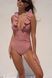 Ruffled one-piece swimsuit, Ashen rose, XS