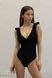 Ruffled one-piece swimsuit, Black, XS