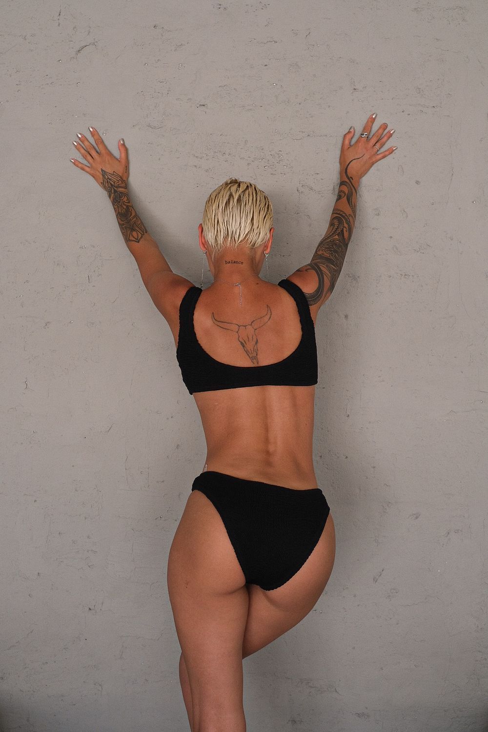 swimsuit , Black, L