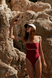 One-piece swimsuit Mai Tai, Burgundy, XS-S