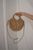 Handbag with drawstring decorated with shells, Beige, One size