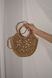 Handbag with drawstring decorated with shells, Beige, One size