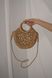 Handbag with drawstring decorated with shells, Beige, One size