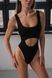 Цельный купальник Шарлотт с вырезами, Черный, S